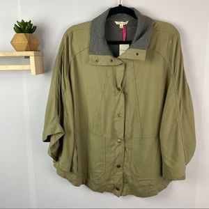 All for color‎ NWT olive green poncho jacket size M